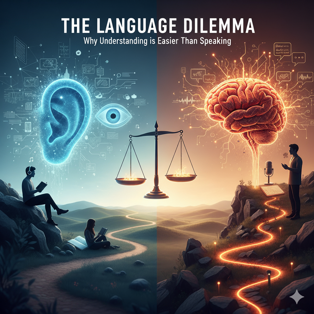 دو روی سکه زبان : دریافت آسان ، تولید دشوار دو روی سکه زبان : دریافت آسان ، تولید دشوار