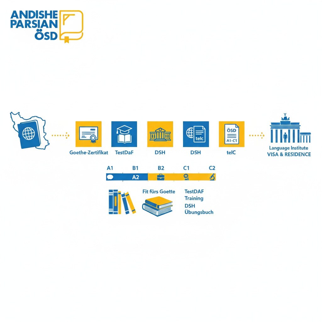 مدارک زبان مورد تایید سفارت در پروسه مهاجرت به آلمان مدارک زبان مورد تایید سفارت در پروسه مهاجرت به آلمان